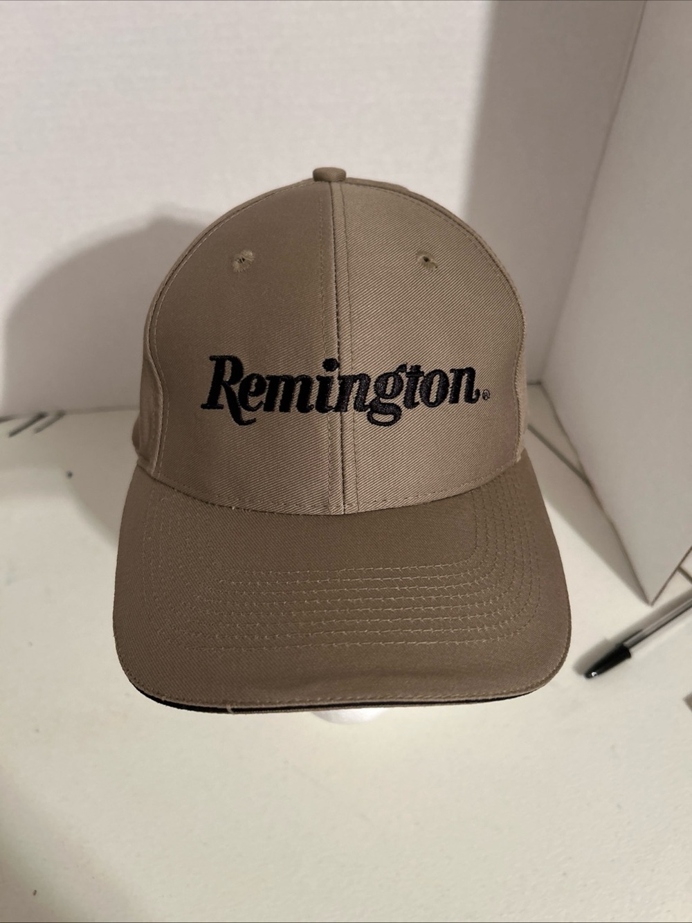 Remington Tan Baseball Cap with Black Embroidered Logo